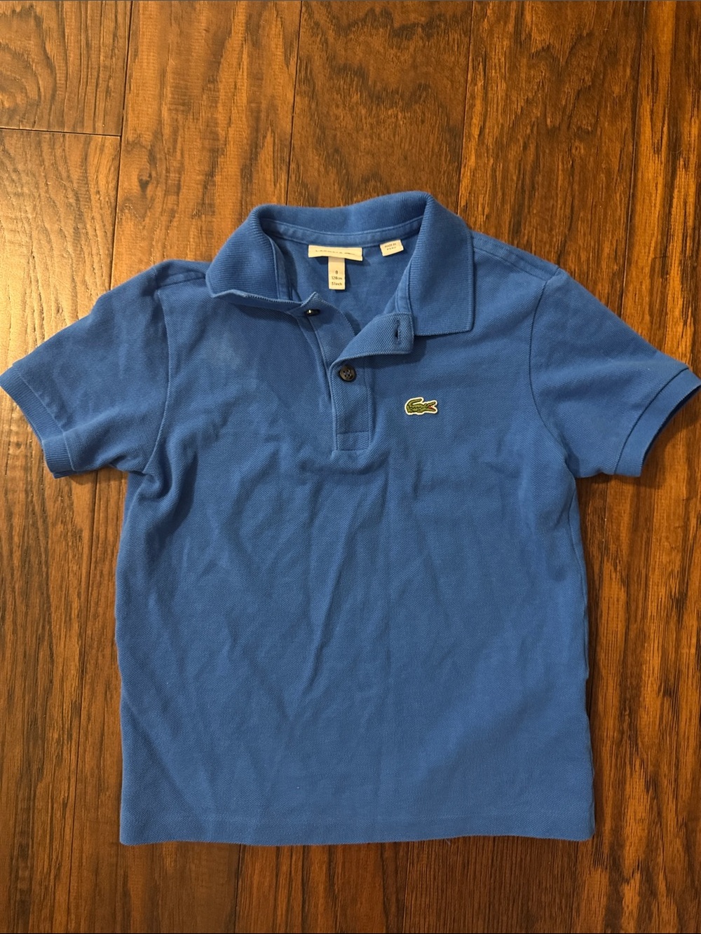Lacoste Boys Blue Polo with Crocodile Logo